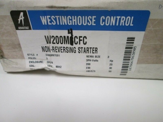 W200M4CFC  ARRANCADOR NO REVERSIBLE WESTINGHOUSE Advantage 3 Polos 600V 50/60 Hz 120 Voltios