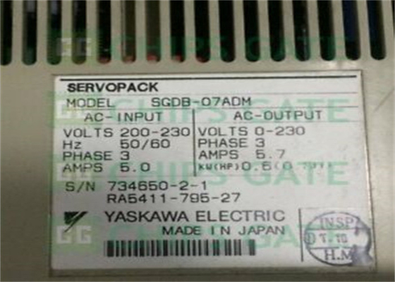 Yaskawa SGDB-07ADM AC SERVO AMPLIFICADOR 200V 0.7KW Control de posición de velocidad de par