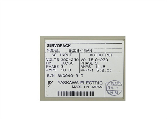 Yaskawa SGDB-15AN AC SERVO AMPLIFICADOR Mechatrolink 200-230V 10A 1.3KW 3 FASE