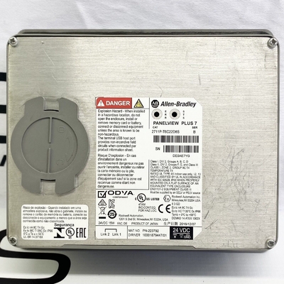 Pantalla táctil HMI estándar Allen Bradley PanelView Plus 7 2711P-T6C22D8S-B