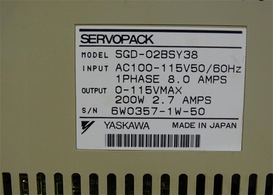 Nuevo Yaskawa Servo Drives SGD-02AH Potencia de trabajo 200W En caja original Nuevo