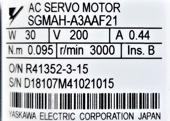 Yaskawa AC Servo Motor SGMAH-A3AAF21 Nuevo en la caja original