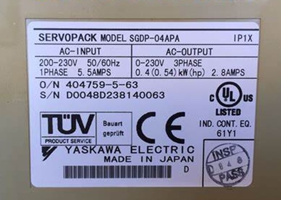 Control digital de servo AC Yaskawa SGDP-04APA compatible con encoders incrementales y absolutos