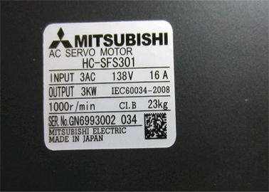 Motor servo 3.5kw del poder medio de la inercia de HC-SFS301 Mitsubishi 3.0kw.