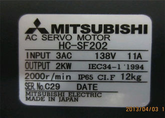 HC-SF202 2KW Mitsubishi Servo Motor Industrial de la serie HC 200-230VAC de 3 fases
