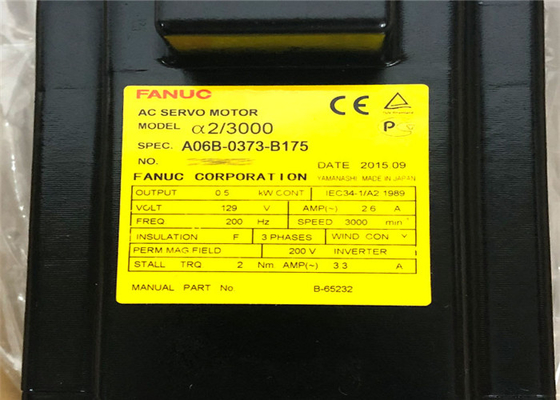 Alfa industrial de Fanuc del motor servo A06B-0373-B175 2/3000 3000rpm 200-230V