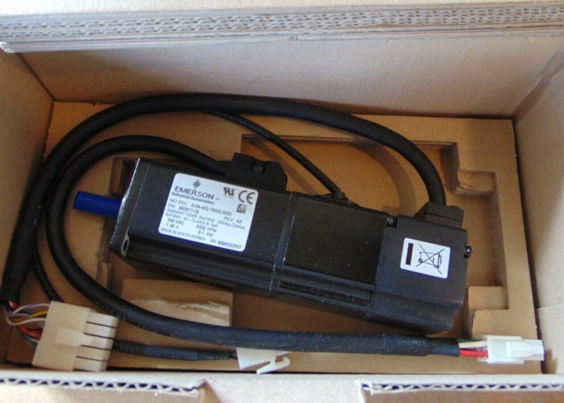 Montaje métrico del marco industrial del motor servo 230VAC 40m m de EMERSON XVM-403-TBNS-0000